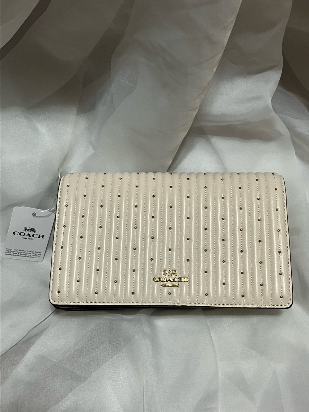 Callie Quilted Gold Rivets - Picture 3 of 12